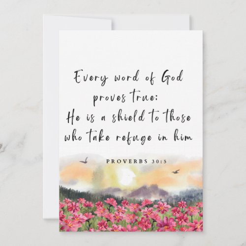 Bible verse Every Word of God is Flawless  Invitation