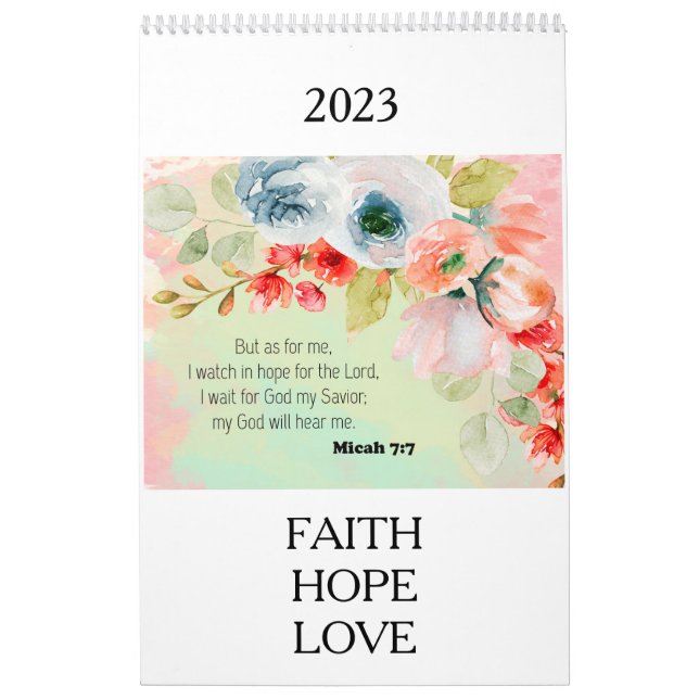 Bible Verse Floral 2023 Calendar (Cover)