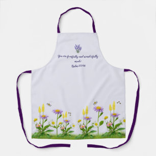 Bible Verse Floral Apron