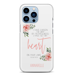 Bible Verse Floral iPhone 15 Case