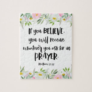 Bible verse floral jigsaw puzzle