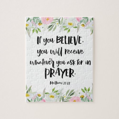 Bible verse floral  jigsaw puzzle