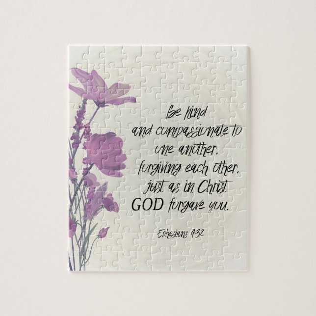 Bible verse floral  jigsaw puzzle (Vertical)