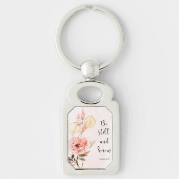 Bible Verse Floral Keychain by szdesigns at Zazzle