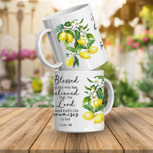 Bible Verse Floral Lemon Mug
