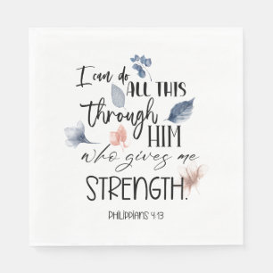 Bible verse Floral Napkins