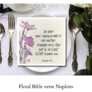 Bible verse Floral Napkins