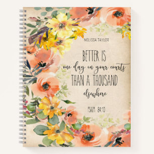 Bible Verse Floral Notebook