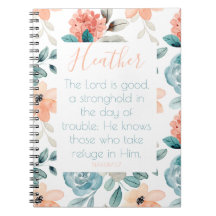 Bible Verse Floral Pink Notebook