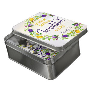 Bible Verse Floral scripture Jigsaw Puzzle