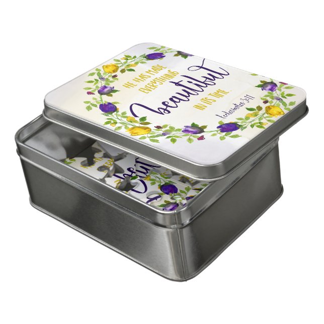 Bible Verse Floral scripture  Jigsaw Puzzle (Lid Open)