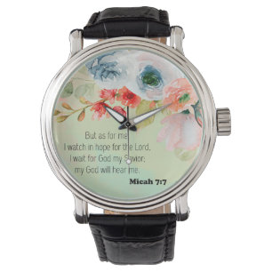 Bible Verse Floral Square  Watch