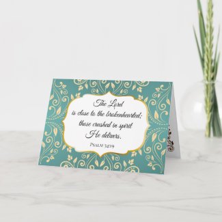 Bible Verse Flourish Condolences Sympathy Card