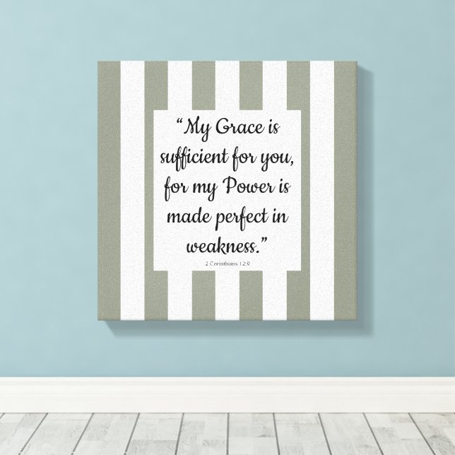 Bible Verse for Faith, Personalized Canvas Print (Insitu(Wood Floor))