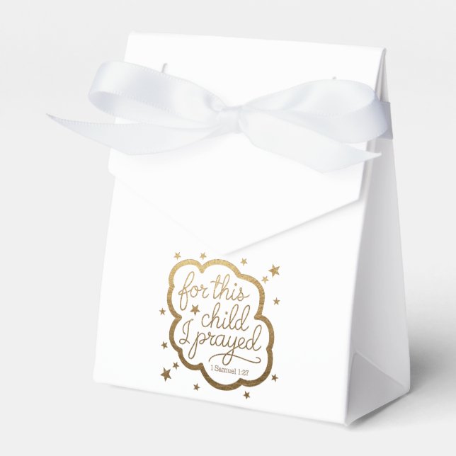 Bible verse from 1 Samuel 1:27 Favor Boxes (Front Side)