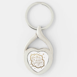 Bible verse from 1 Samuel 1:27 Keychain