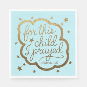 Bible verse from 1 Samuel 1:27 Napkins
