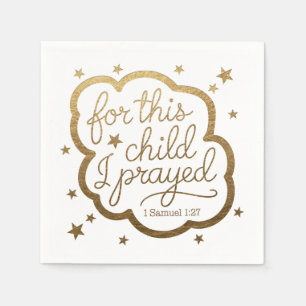 Bible verse from 1 Samuel 1:27 Napkins