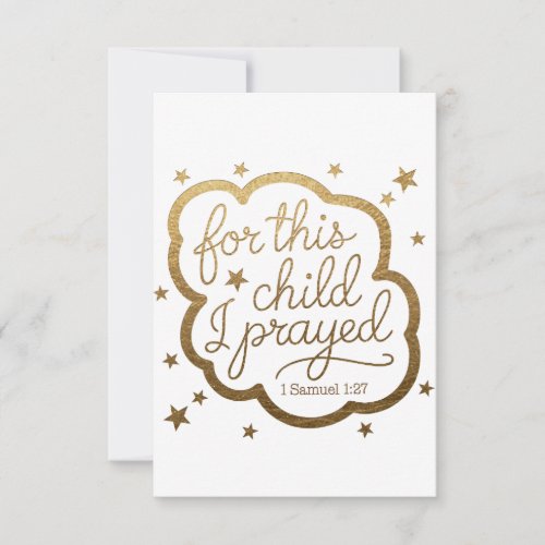 Bible verse from 1 Samuel 127 Thank You Card