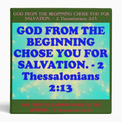 Bible verse from 2 Thessalonians 213 3 Ring Binder
