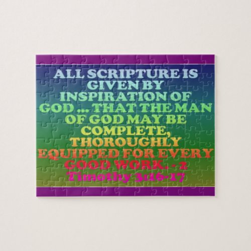 Bible verse from 2 Timothy 316_17 Jigsaw Puzzle