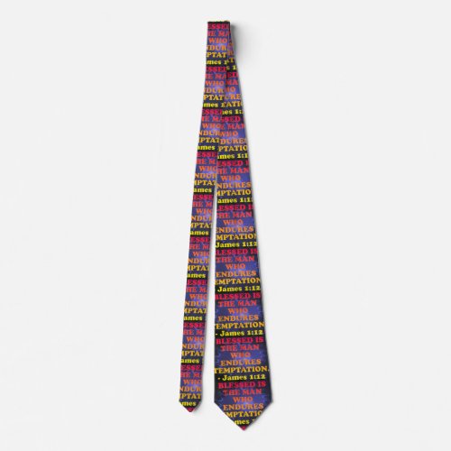 Bible verse from James 112 Double Sided Printed Neck Tie