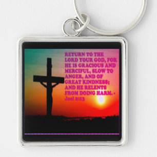 Bible Verse from Joel 2:13. Keychain
