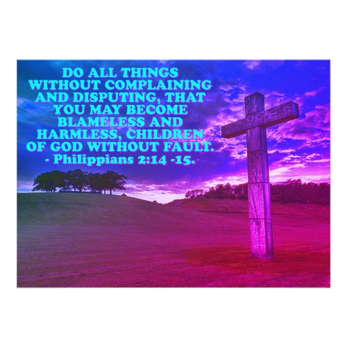 Bible verse from Philippians 214_15 Photo Print