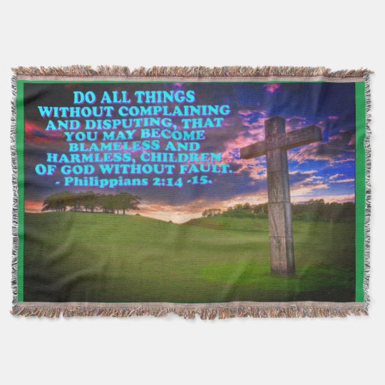 Bible verse from Philippians 21415. Throw Blanket