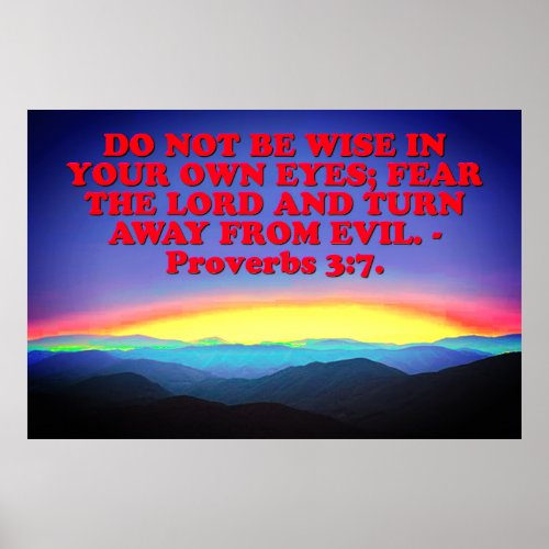 Bible verse from Proverbs 37 Poster