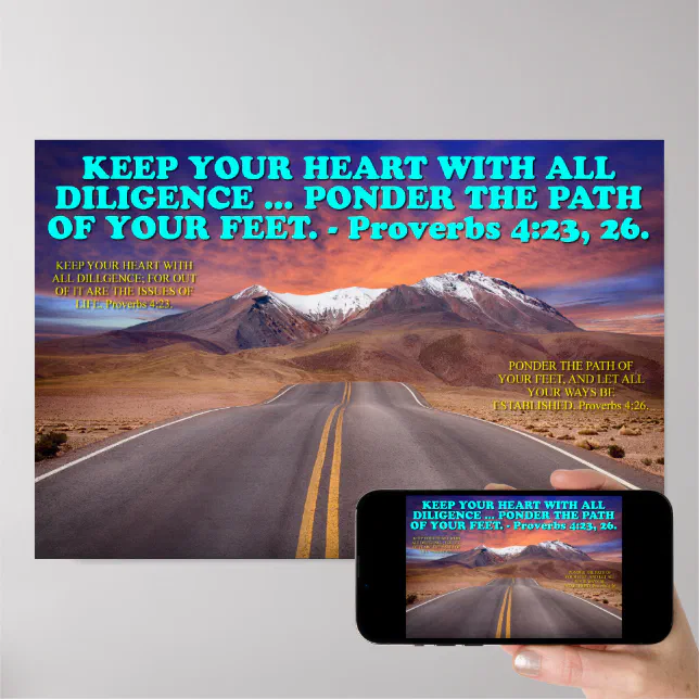 Bible Verse From Proverbs 4 23 26 Poster Zazzle bible-verse-from-proverbs-4-23-26-poster-zazzle