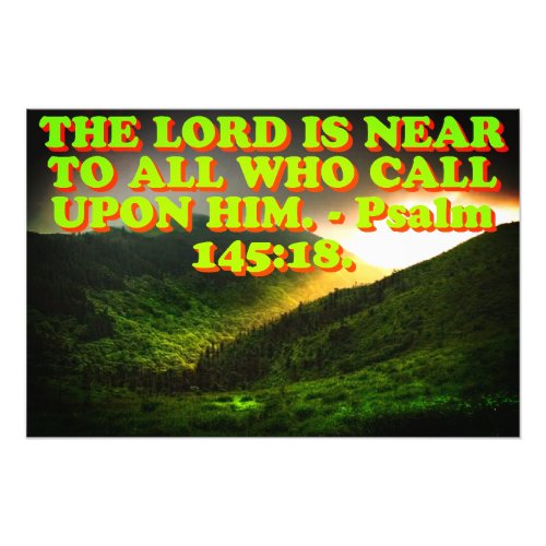 Bible verse from Psalm 1458 Photo Print