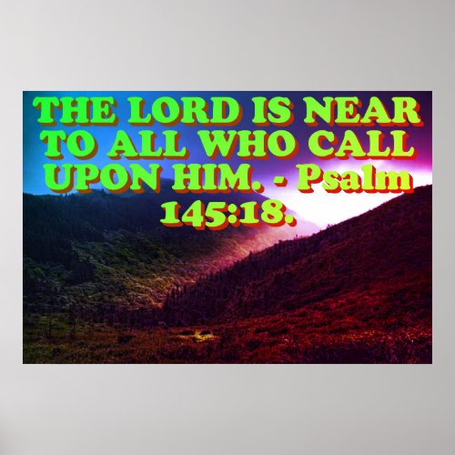Bible verse from Psalm 1458 Poster