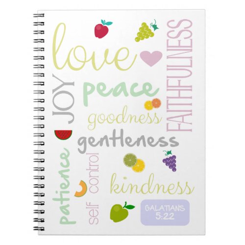 bible verse fruit of the holy spirit notebook