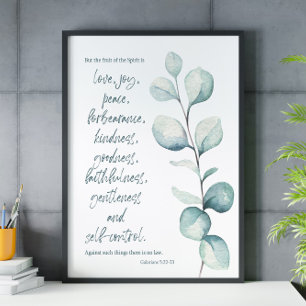 Bible verse Galatians leaves scripture Poster