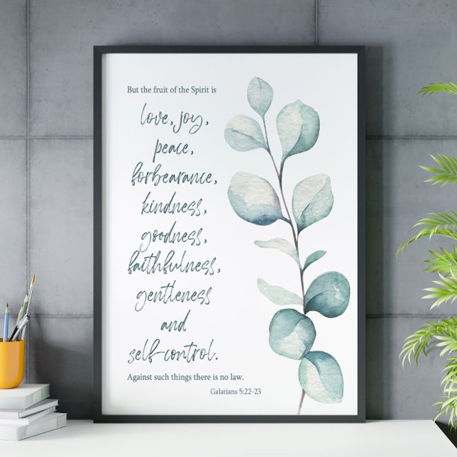 Bible verse Galatians leaves scripture Poster (Creator Uploaded)