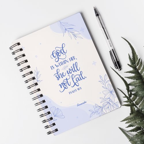 Bible Verse God Is Within Her Gift For Her Notebook