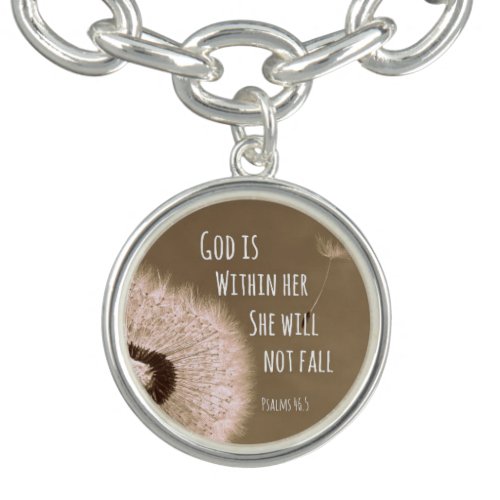 Bible Verse God is within her she will not fall Bracelet