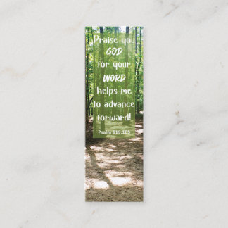 Bible Verse GOD's Word Leads Me Mini Bookmark Calling Card