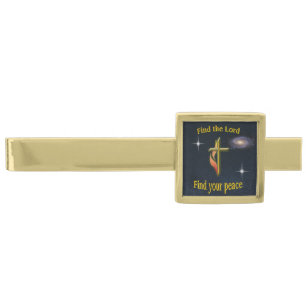 Bible verse gold finish tie bar