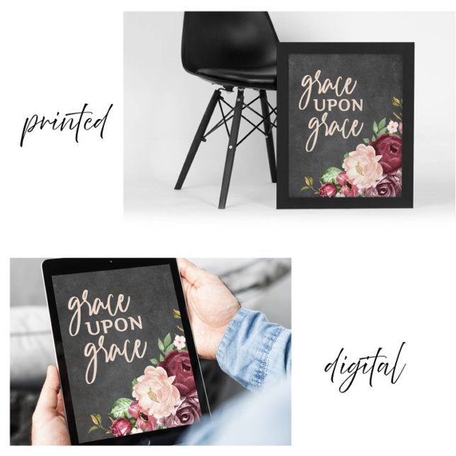 Bible Verse Grace Upon Grace scripture poster (Creator Uploaded)