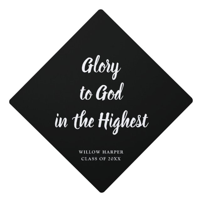 Bible Verse Graduation Cap Topper (Front)