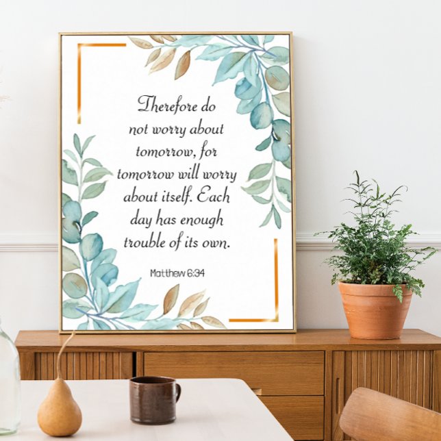 Bible verse green wreath scripture poster (Creator Uploaded)