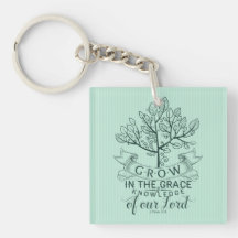Bible Verse Grow in Grace Key Chain