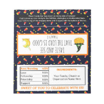 Bible Verse Halloween Candy Wrappers Notepad