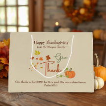 Bible Verse Happy Thanksgiving | Custom Name