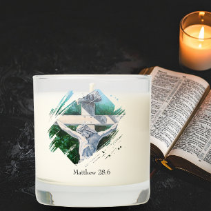 Bible Verse He Is Risen Scented Jar Candle