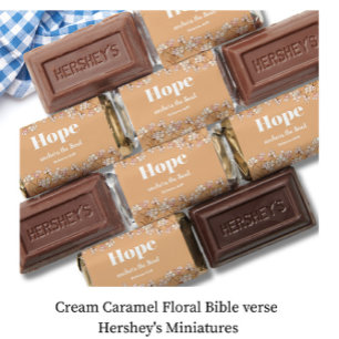 Bible verse Hebrews Light Terracotta Floral  Hershey's Miniatures