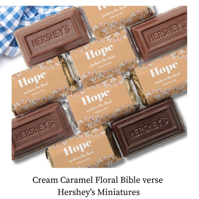 Bible verse Hebrews Light Terracotta Floral  Hershey's Miniatures (Creator Uploaded)