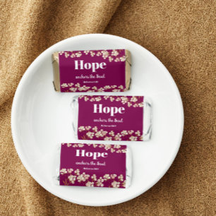 Bible verse Hebrews Red Floral Hershey's Miniatures
